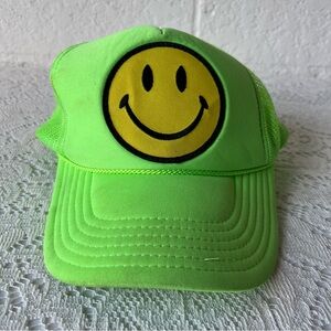 Aviator Nation Smiley Face Trucker Snapback Hat Cap Mesh Back